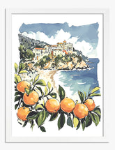 Mediterranean Bliss Art Print - White