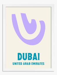 Dubai Modern Minimal Art Print - White