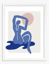 Matisse Blue Nude Muse Art Print - White
