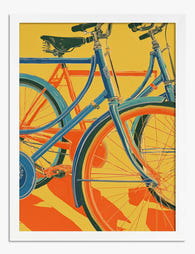 Retro Bicycle Pop Art Print White