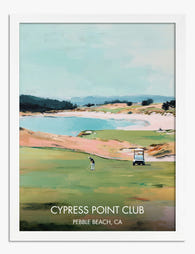 Pebble Beach Golf Vista Art Print - White