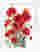 Bold Red Poppy Bouquet Art Print - White