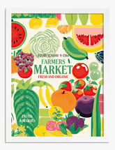 Sunday Market Vibes Art Print - White