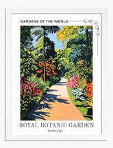 Edinburgh Garden Path Art Print - White