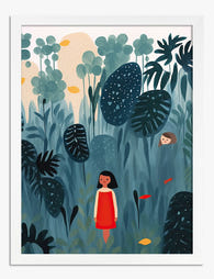 Hidden Friends in the Wild Art Print White