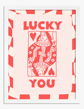Lucky Queen Vibes Art Print - White