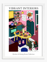 Playful Modern Kitchen Vibes Art Print - White