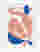 Matisse-Inspired Blue & Blush Figure Art Print - White