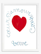 Matisse Heart Verve Art Print - White