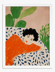 Relaxed Afternoon Muse Art Print - White