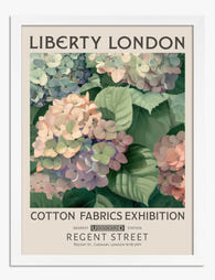Hydrangea Harmony London Art Print - White