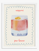 Negroni, Please Art Print - White