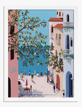 Summer in Amalfi Art Print - White