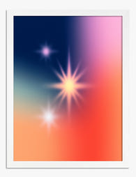 Radiant Starburst Glow Art Print - White