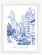 Urban Blue Vibes Art Print - White