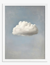 Soft Cloud in Blue Sky Art Print - White
