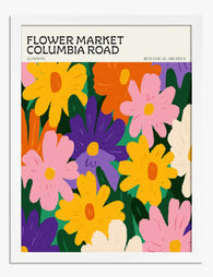 Columbia Road Blooms Art Print - White