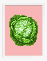 Disco Lettuce Delight Art Print - White