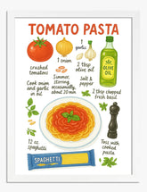 Tomato Pasta Delight Art Print - White