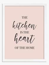 Heart of the Home Quote Art Print - White