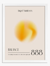 Radiant Balance 888 Art Print - White