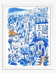 Mediterranean Dreamscape Art Print White