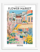 Seoul Floral Escape Art Print - White