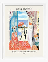 Matisses Red Umbrella Art Print - White