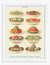 Vintage Salad Medley Art Print - White
