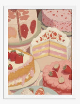Sweet Strawberry Delight Art Print - White