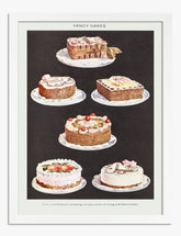 Vintage Patisserie Delights Art Print - White