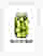 Pickle Jar Whimsy Art Print - White