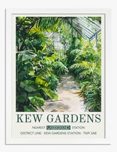 Lush Kew Escape Art Print - White