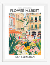 San Sebastian Floral Scene Art Print - White