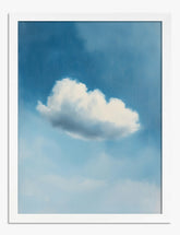 Soft Cloud in Blue Sky Art Print - White