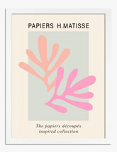 Matisse Pink Cutout Poster Art Print - White