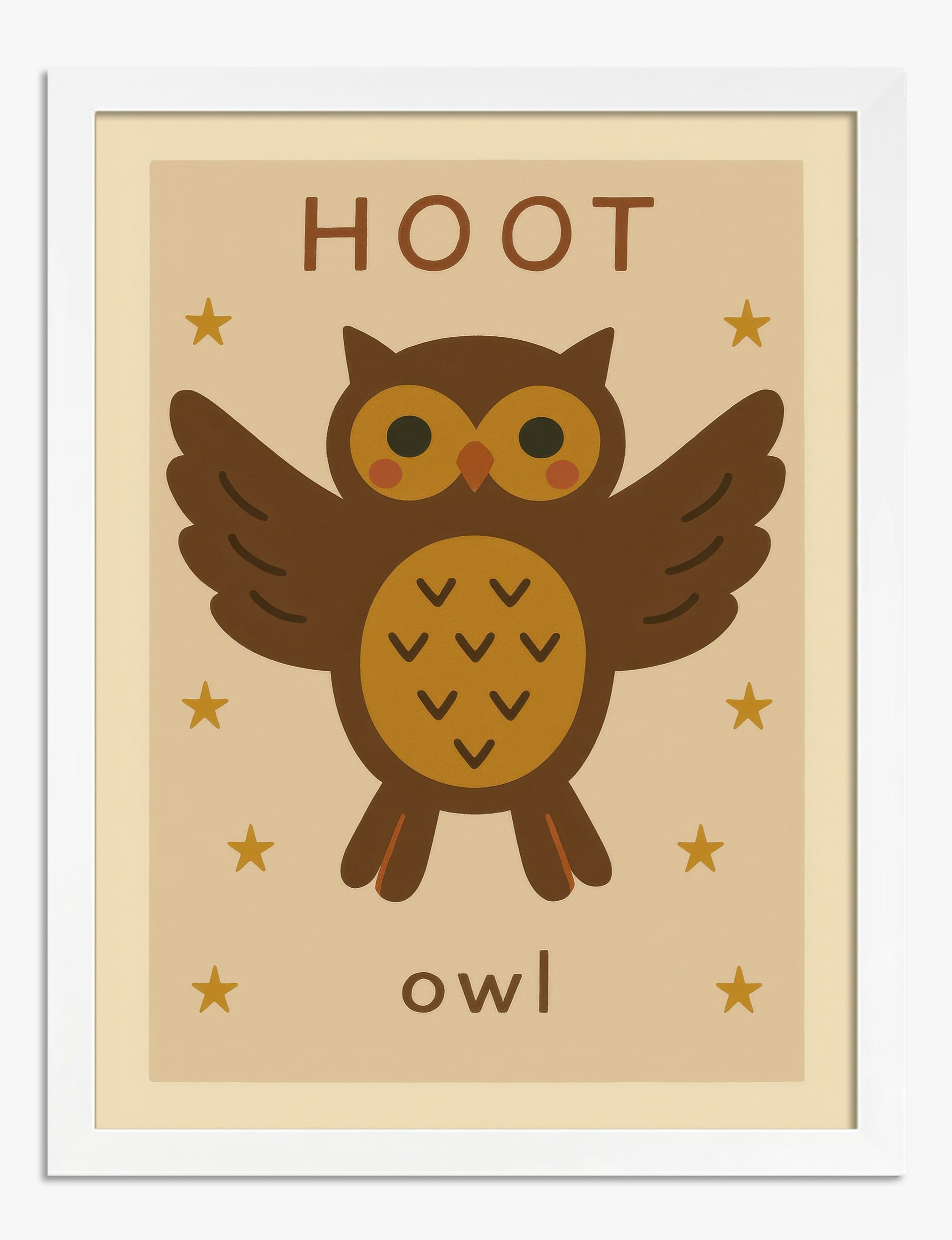 Poster Zauberhafte Eule in Braun- und Goldtönen – Fab, image size:1920x2500
