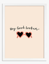 Heart Eyes & Good Vibes Art Print - White