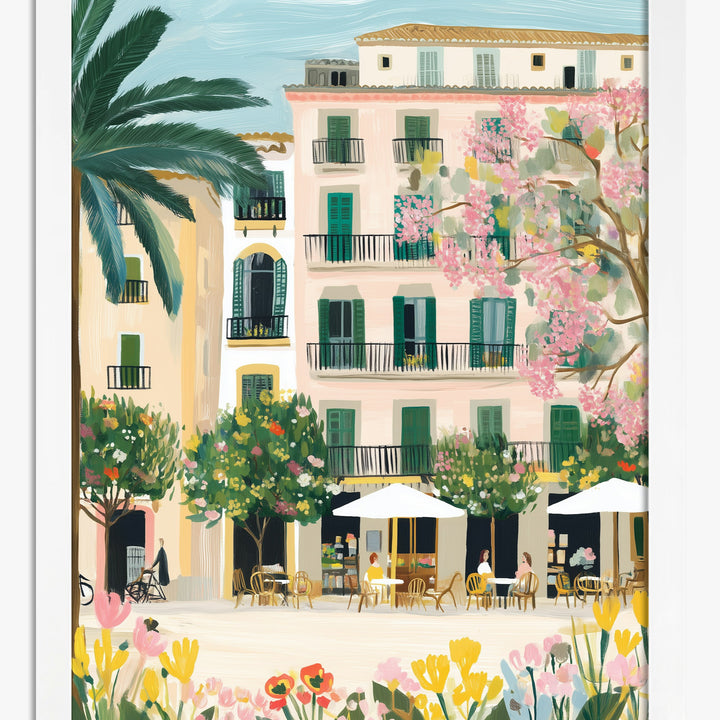 Impressionistische palmbomen posters