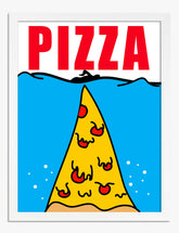Pizza Parody Delight Art Print - White