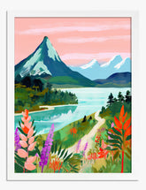 Alpine Wildflower Escape Art Print - White
