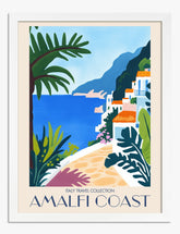 Sunny Amalfi Escape Art Print - White