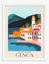 Vibrant Genoa Escape Art Print - White