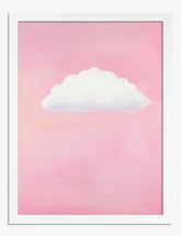 Pink Cloud Bliss Art Print - White