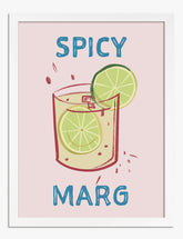 Spicy Margarita Vibes Art Print - White