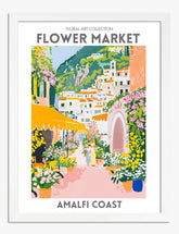 Amalfi Coast Blossoms Art Print - White