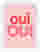 Oui Oui Bold Pink Typography Art Print - White