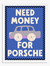 Dreaming of a Porsche Art Print - White