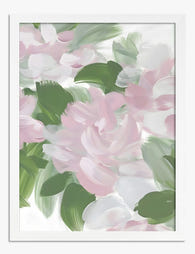 Soft Blush Petals Art Print - White
