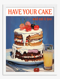 Indulge & Delight Art Print - White